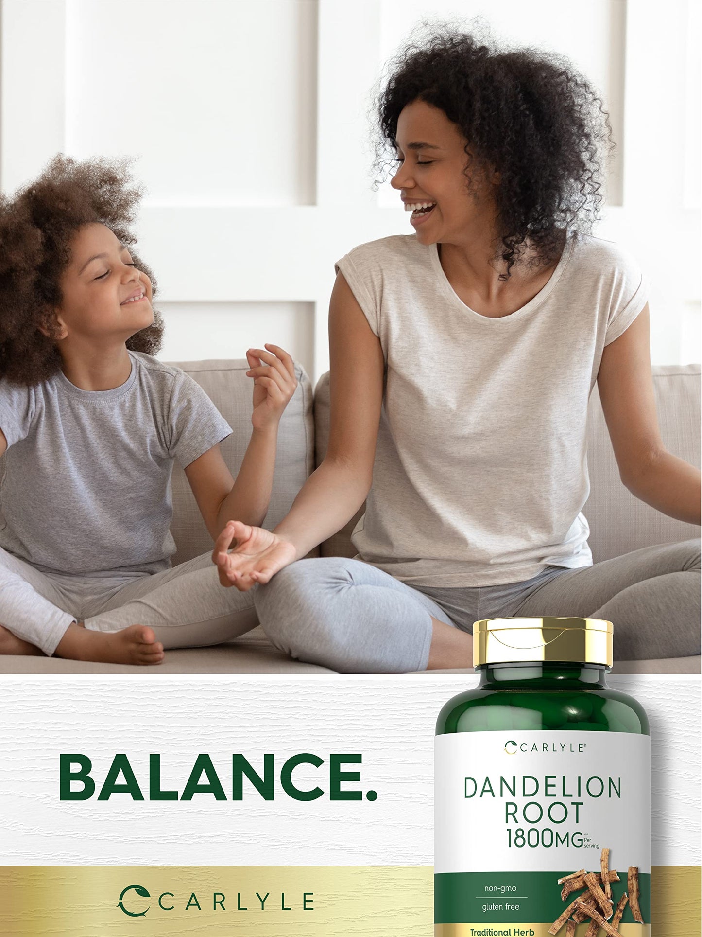 Carlyle Dandelion Root 1800mg – 300 Caps | Gluten Free & Non-GMO