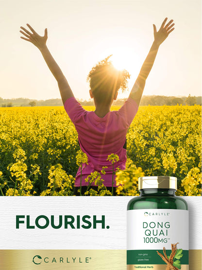 Carlyle Dong Quai Capsules 1000mg – 250 Count | Non-GMO & Gluten Free Traditional Herb