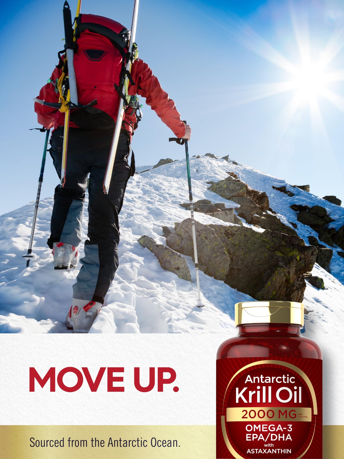Carlyle Antarctic Krill Oil 2000 mg | 120 Softgels | Omega-3 EPA/DHA + Astaxanthin | Lab Tested