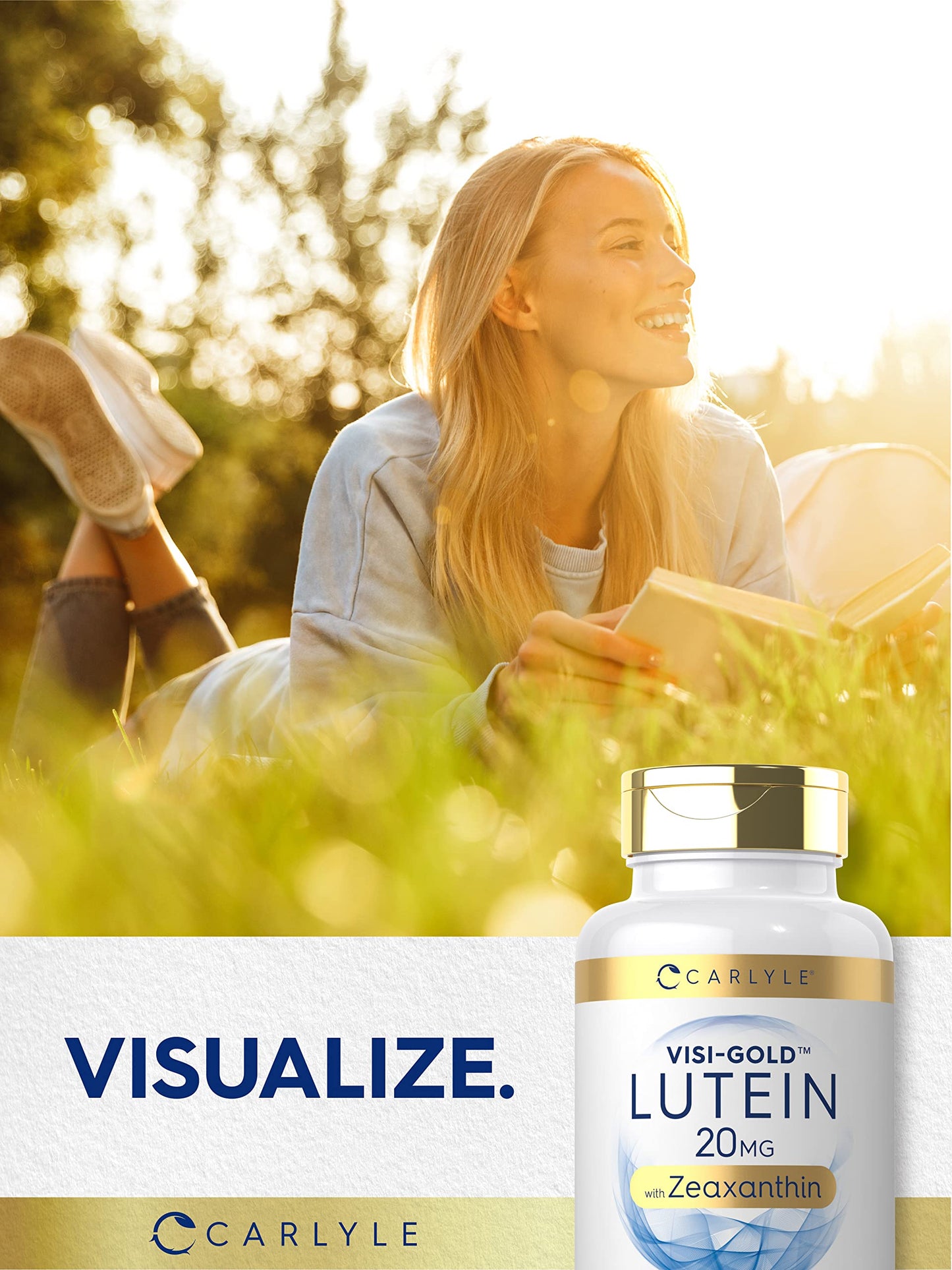 Carlyle Lutein & Zeaxanthin 20mg - 300 Softgels - Eye Health Vitamins - Pack of 2 - Non-GMO, Gluten Free