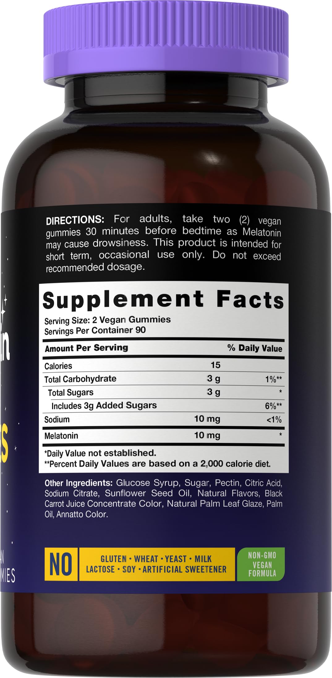 Carlyle Melatonin Gummies 10mg | 180 Count (Pack of 2) – Berry Flavor, Vegan, Non-GMO, Gluten Free