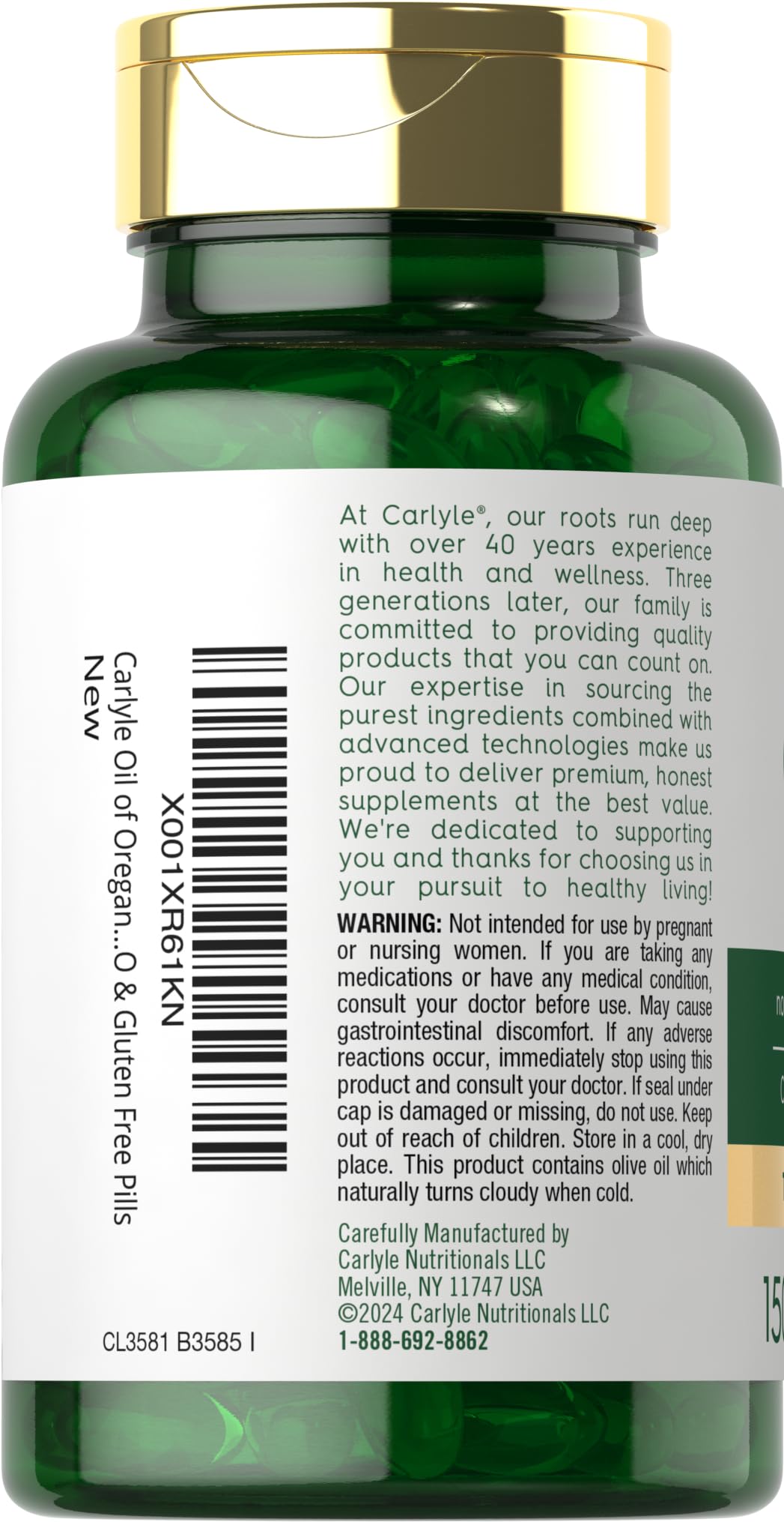 Carlyle Oregano Oil 4000mg Supplement – 150 Softgels | Carvacrol | Non-GMO & Gluten Free | Pack of 2