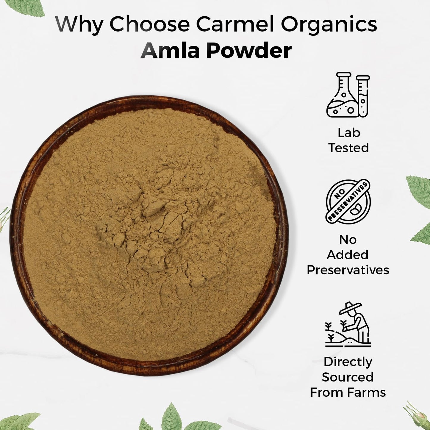 Carmel Organics Amla Powder (8 oz) – Hair & Skin Care, Wellness | Non-GMO