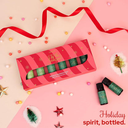 Carnatia Christmas Aroma Oil Set – 6 Cozy Scents for Diffusers, Relaxation & Holiday Gifting