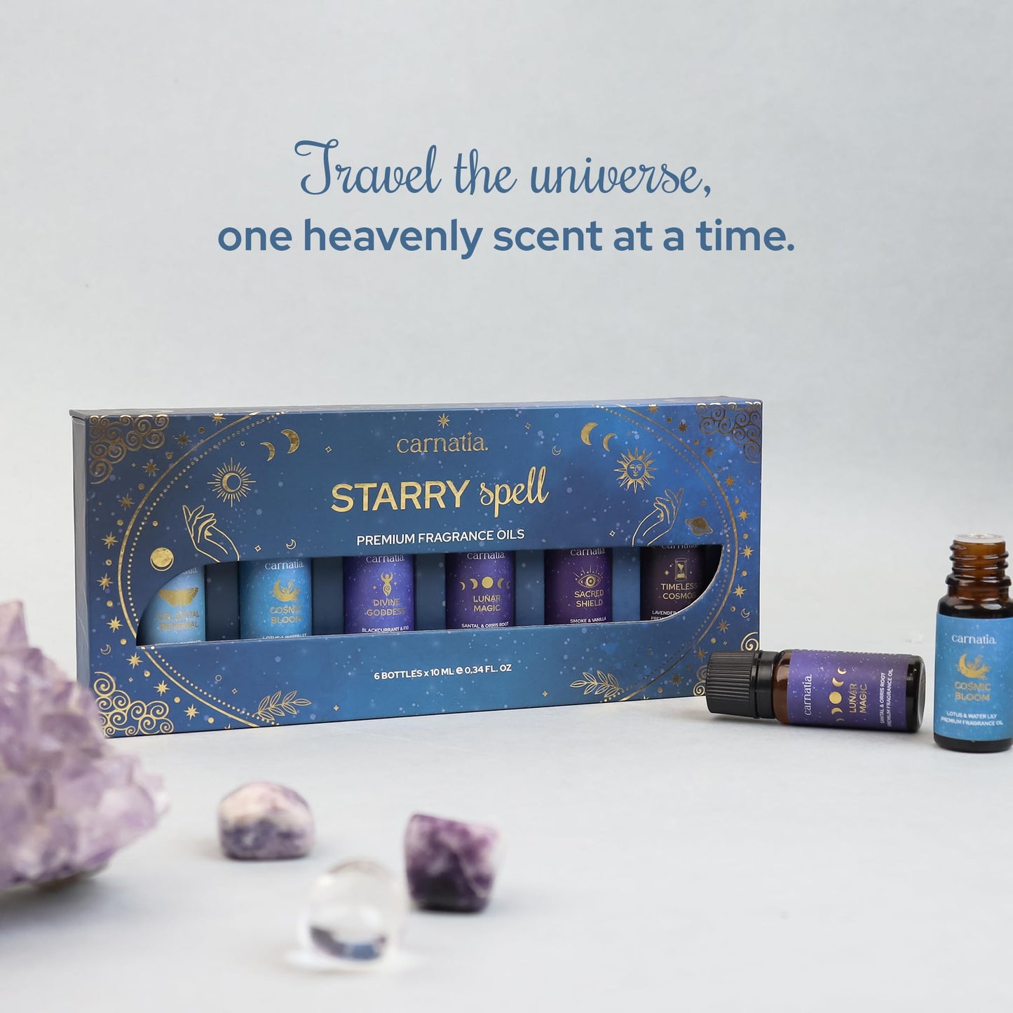 Carnatia Starry Spell Fragrance Oil Set - 6 Calming Aromatherapy Blends