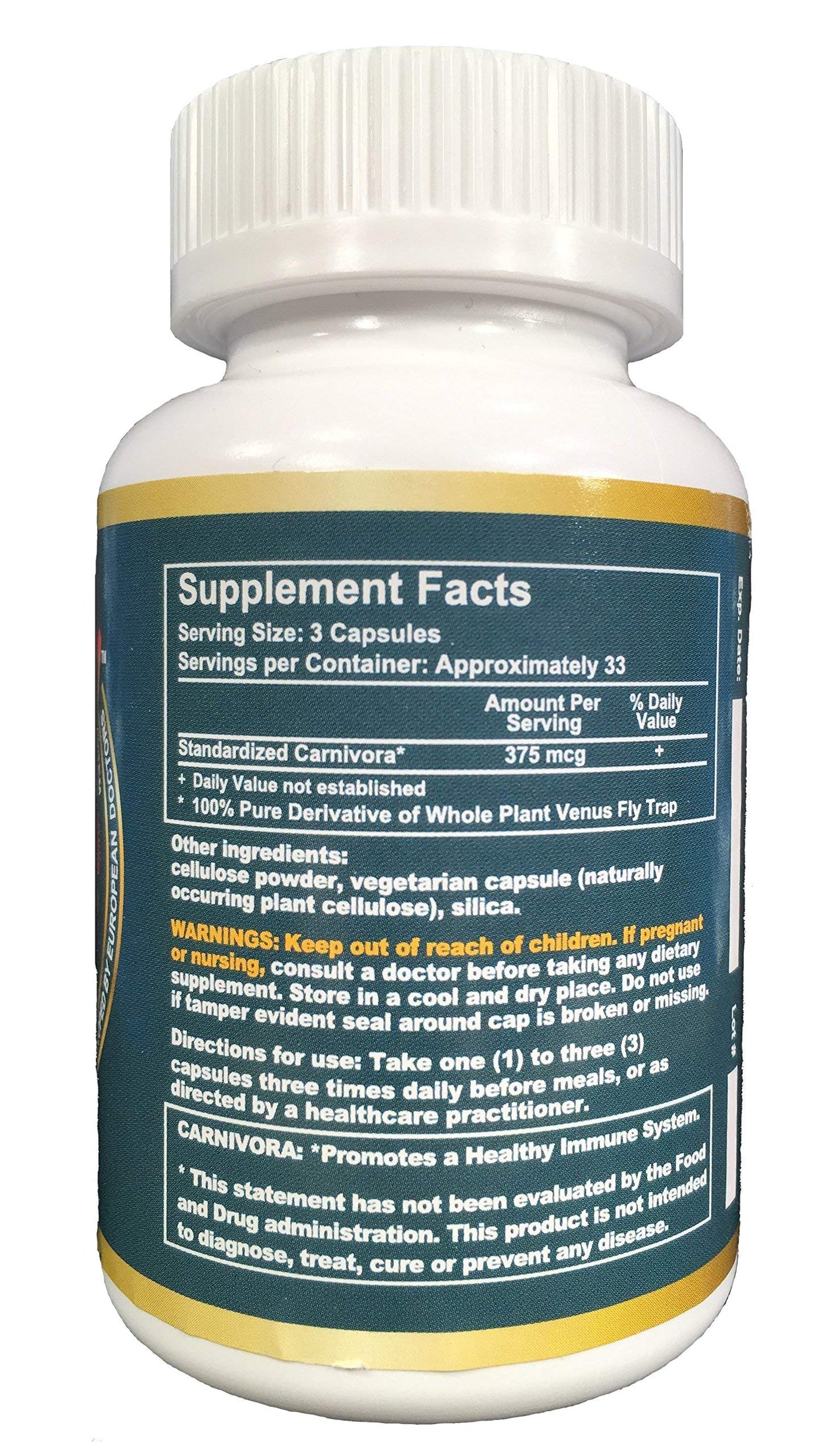 Carnivora Vegi-Caps - Gluten Free, Vegan Capsules for Immune Support (100 Capsules)