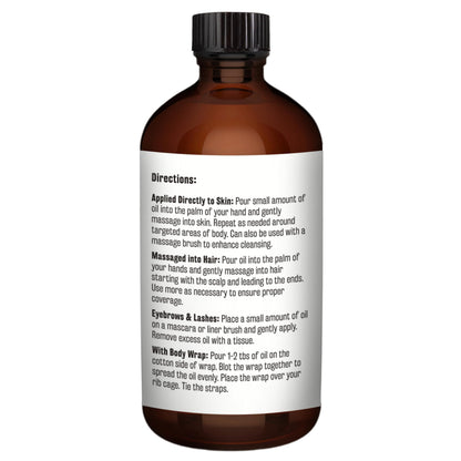 Pure Castor Oil Pack Kit, Large – Hexane-Free Cold-Pressed Castor Oil in Glass Bottle with Adjustable Reusable Organic Cotton Wrap | M3 Naturals