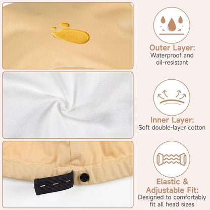 Castor Oil Pack Wrap Overnight Hair Cap – Organic Cotton Sleep Hair Treatment