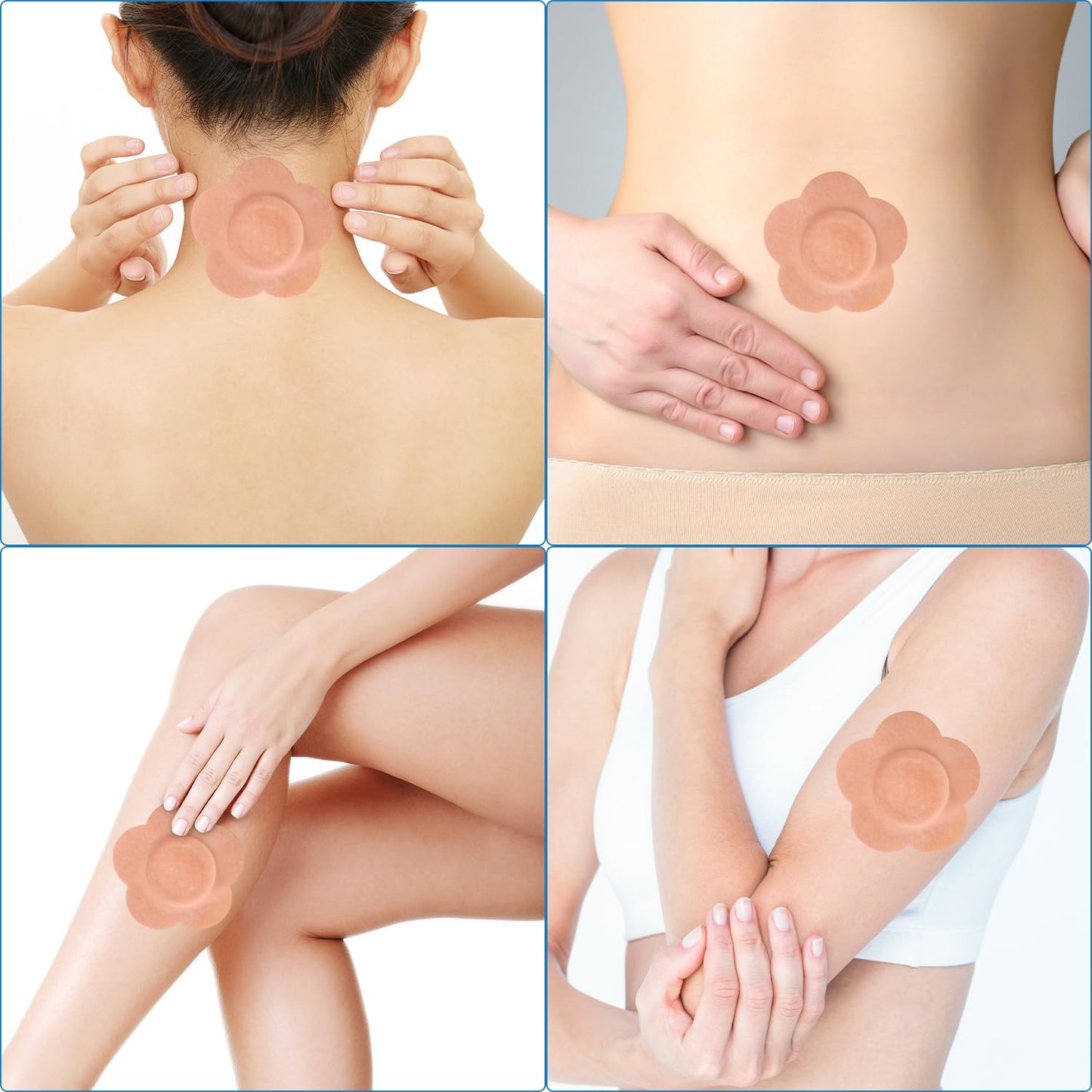 32 Pcs Castor Oil Belly Button Patches – Disposable Anti-Leakage 2.8x2.8 in