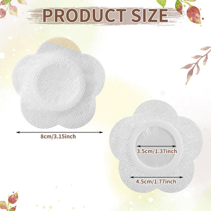 Castor Oil Patches - Disposable Organic Cotton Self-Adhesive Belly Button Patches (60 pcs, 3.15 inch, White)