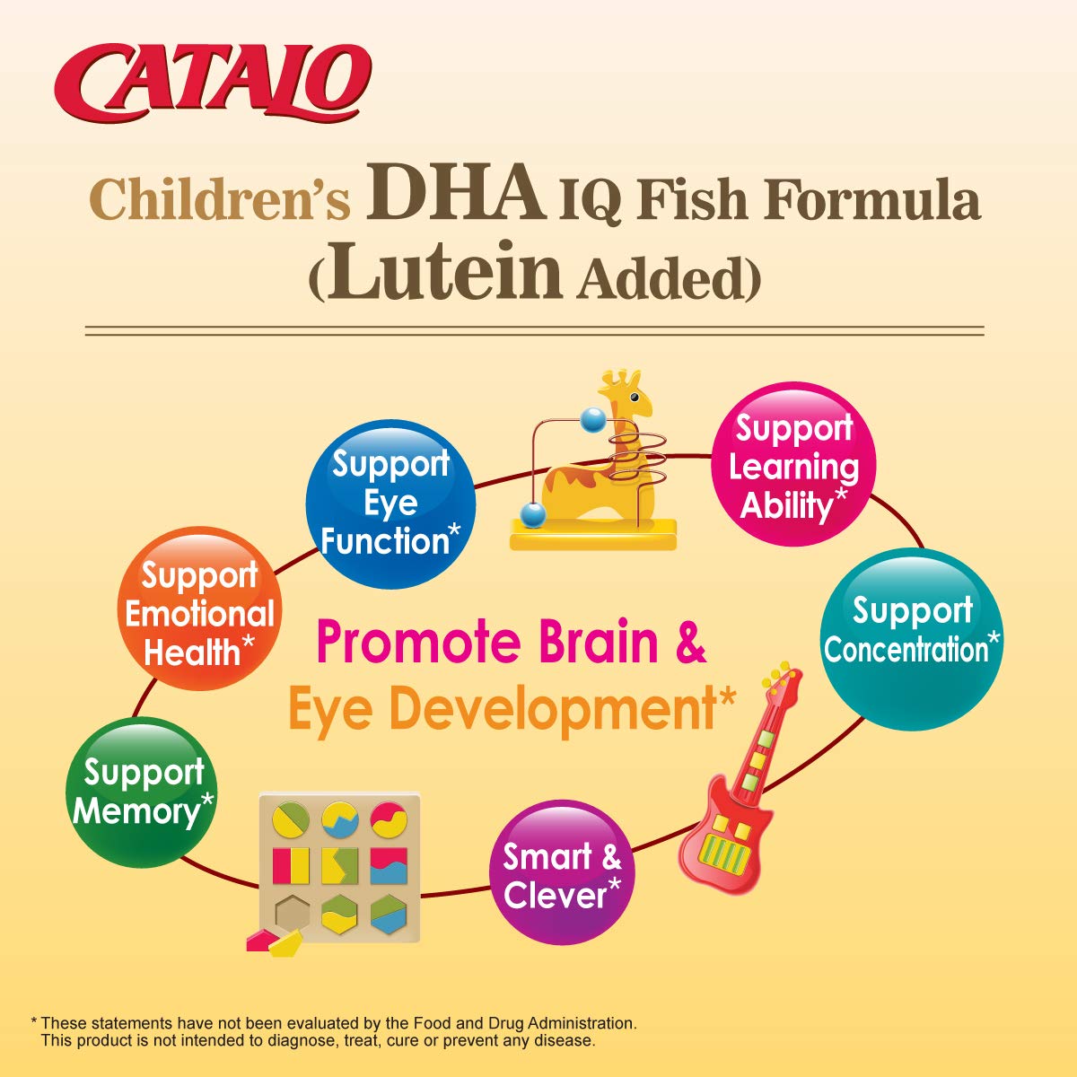CATAL0 Children’s DHA IQ Formula with Lutein from Marigold Extract – Omega-3 for Kids, Strawberry Flavored Chewable Softgels (200 mg DHA / 42 mg EPA) – Made in USA
