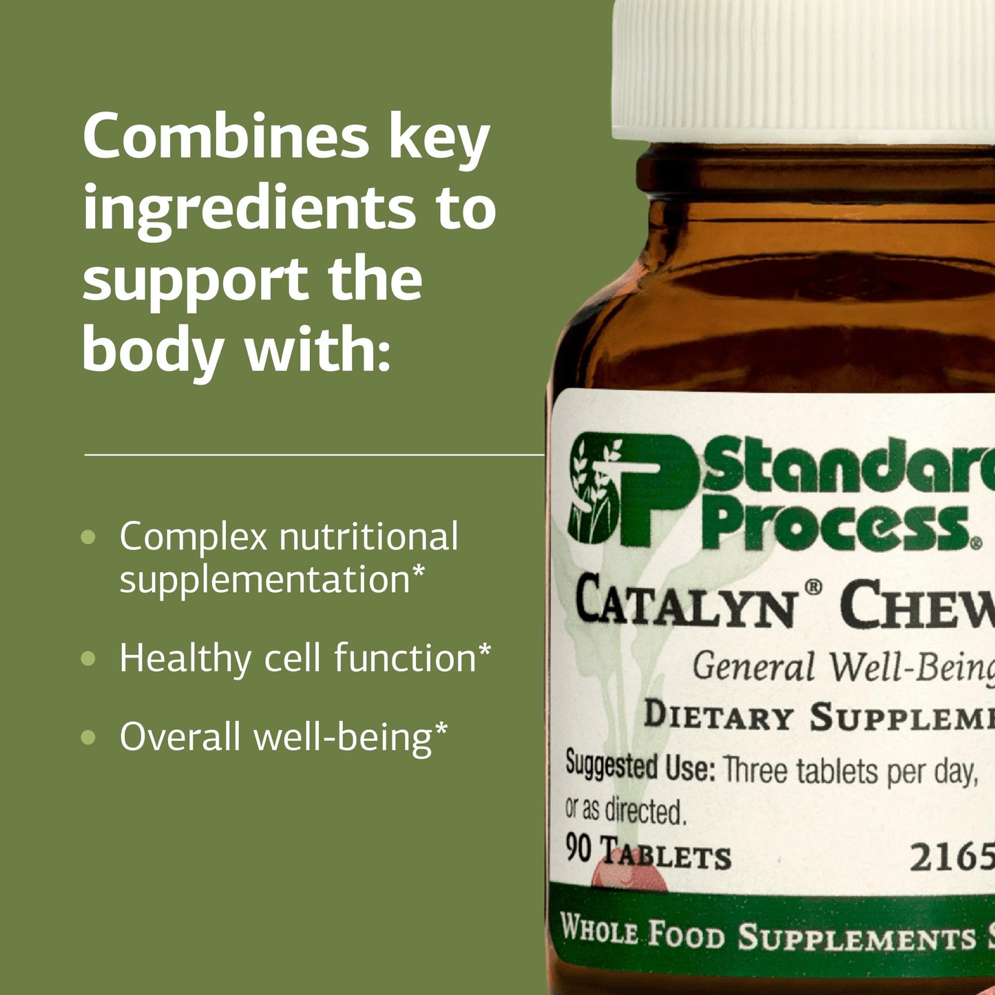Catalyn Chewable Multivitamin – Whole Food-Based Cell Support – Vitamins A, D & B6 – Non-Dairy & Non-Soy – 90 Tablets