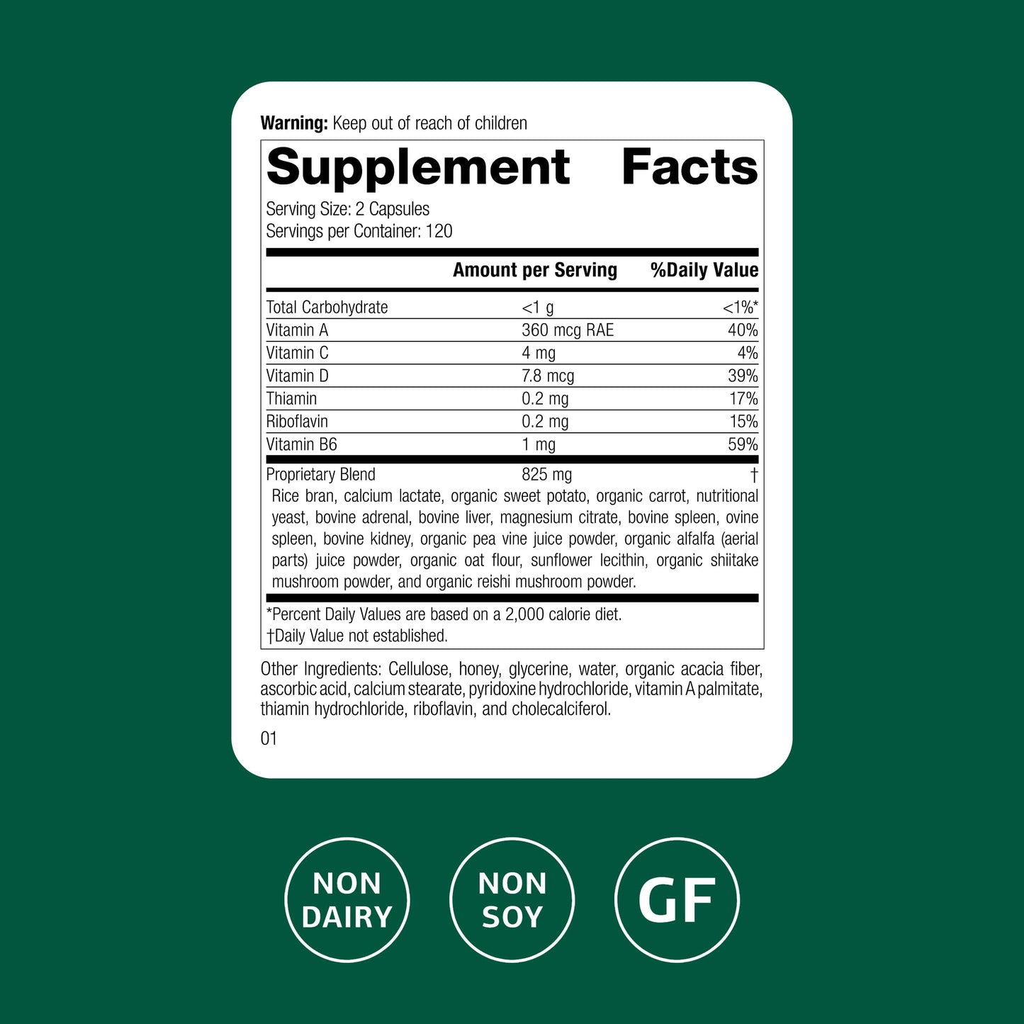 Standard Process Catalyn Gluten Free – 240 ct Capsules (120 Servings)