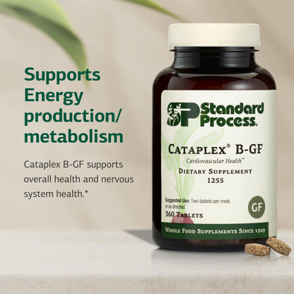 Standard Process Cataplex B-GF - Nervous System & Energy Support - Gluten-Free, Non-Dairy & Non-Soy - 360 Tablets