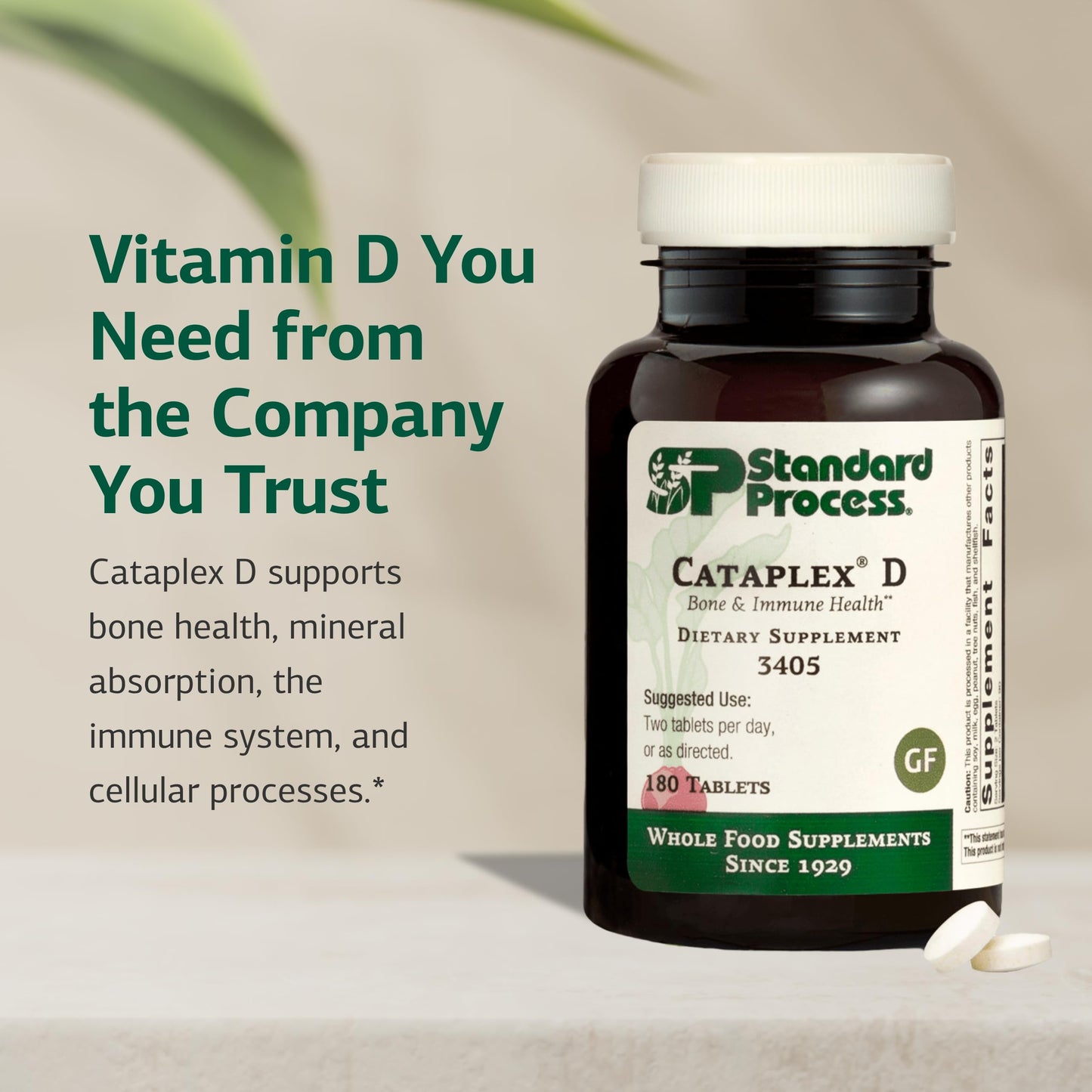 Cataplex D by Standard Process | Immune & Bone Health | 180 Tablets