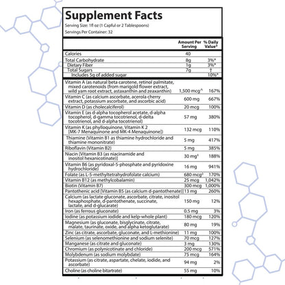 Drucker Labs intraMAX Organic Liquid Multivitamin – 32 oz Peach Mango
