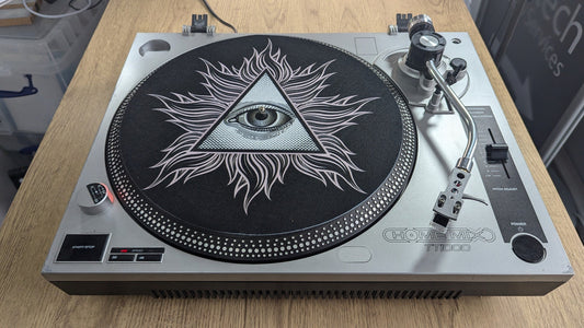Illuminate Slipmat | All-Seeing Eye Tattoo Style Vinyl Record DJ Mat