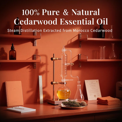 SU JUABA Cedarwood Essential Oil 4 oz | 100% Pure Natural Aromatherapy for Hair, Massage, Relaxation & Skin Care – 118 ml