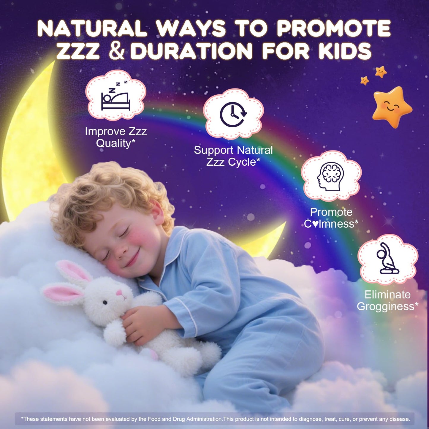 CEECISEE Magnesium Gummies for Kids 4+ | Organic Chewable Magnesium with B6, D3, Zinc + L-Theanine | Zzz Aid