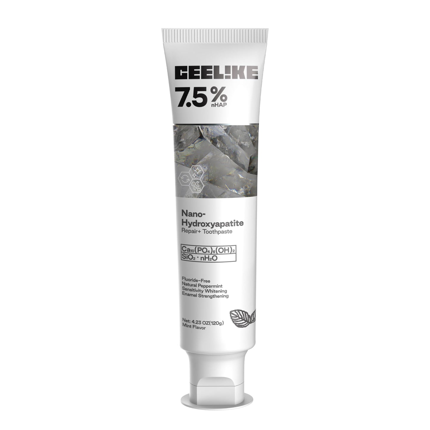 CEELIKE 7.5% Hydroxyapatite Toothpaste – Enamel Strengthening, Gum Protection, Fluoride-Free, 120g