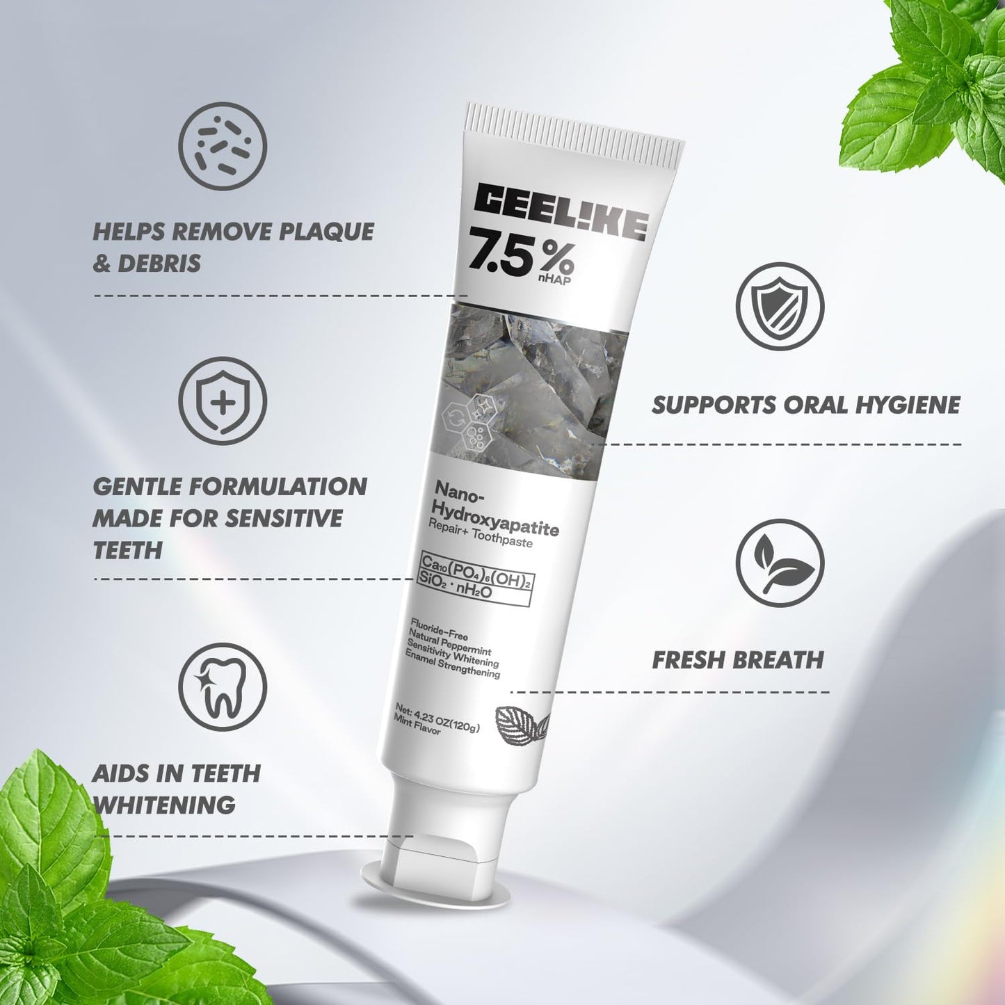 CEELIKE Hydroxyapatite Toothpaste & Kids Set – Strengthens Teeth & Enamel