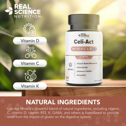 Real Science Nutrition Celi-Act Miracle – Natural Celiac Support & Digestive Health