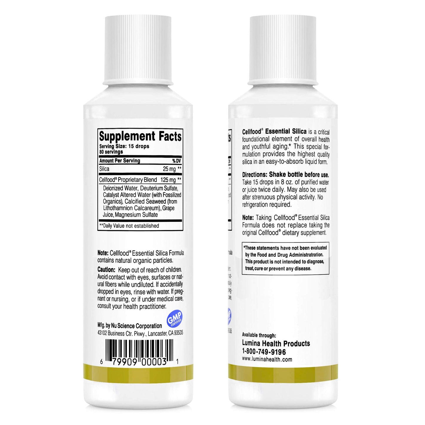 Cellfood Essential Silica Anti-Aging Formula – 4 oz, 2 Pack | Supports Bones, Joints, Hair, Skin, Nails