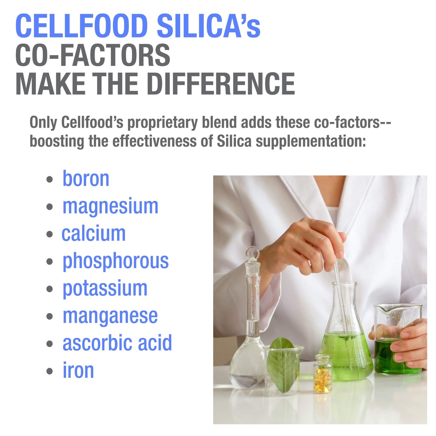 Cellfood Essential Silica Anti-Aging Formula – 4 oz, 2 Pack | Supports Bones, Joints, Hair, Skin, Nails