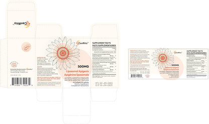 Cenffitio Liposomal Apigenin 500mg Softgels — Enhanced Absorption with Fisetin, Quercetin & Theaflavins (4-Month Supply)