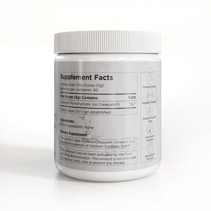 Centenarius Nutrition Creapure® Creatine Monohydrate Powder – Unflavored Micronized for Strength & Endurance