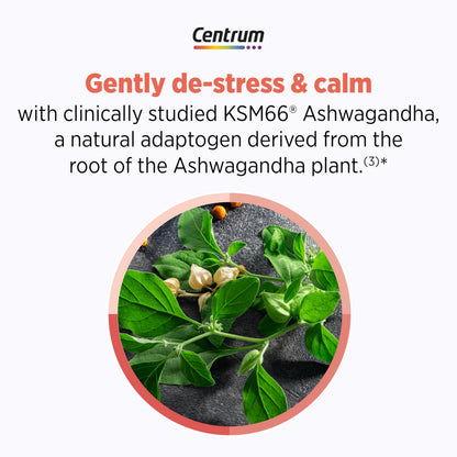 Centrum Clear Mind & Calm Mood Menopause Support Tablets – EnXtra & KSM-66, 30 Count