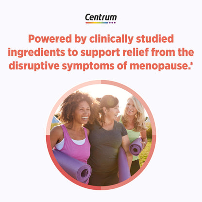 Centrum Clear Mind & Calm Mood Menopause Support Tablets – EnXtra & KSM-66, 30 Count