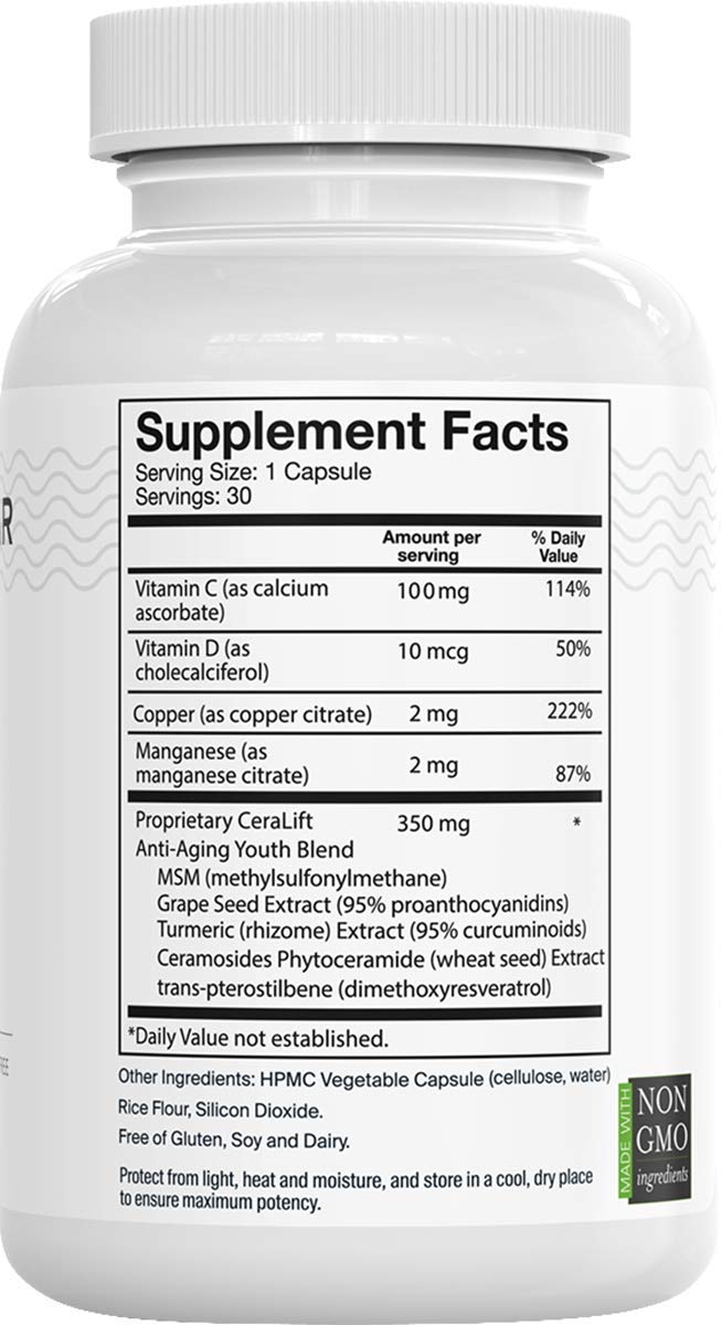 Del Mar Labs CeraLift – 30 Day Supply – Doctor Formulated Anti-Aging Ceramides