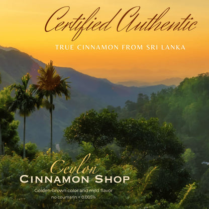 Ceylon Cinnamon Shop: Organic Ceylon Cinnamon Supplement, 180 Capsules (3 Month Supply)
