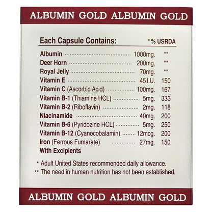 CGMLABS Natural Albumin Forte Deer Horn Royal Jelly – 1500mg/200 Softgels