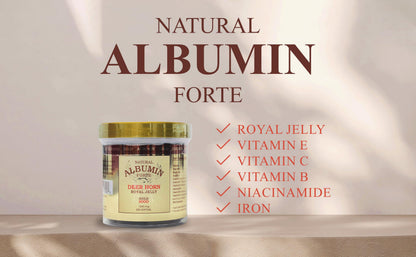 CGMLABS Natural Albumin Forte Deer Horn Royal Jelly – 1500mg/200 Softgels