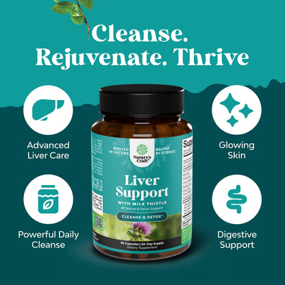 Liver Cleanse Detox & Repair 90 Capsules | Milk Thistle Liver Support