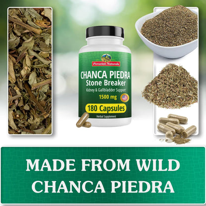 Chanca Piedra 360 Capsules – Stone Breaker, Kidney Detox & Gallbladder Support