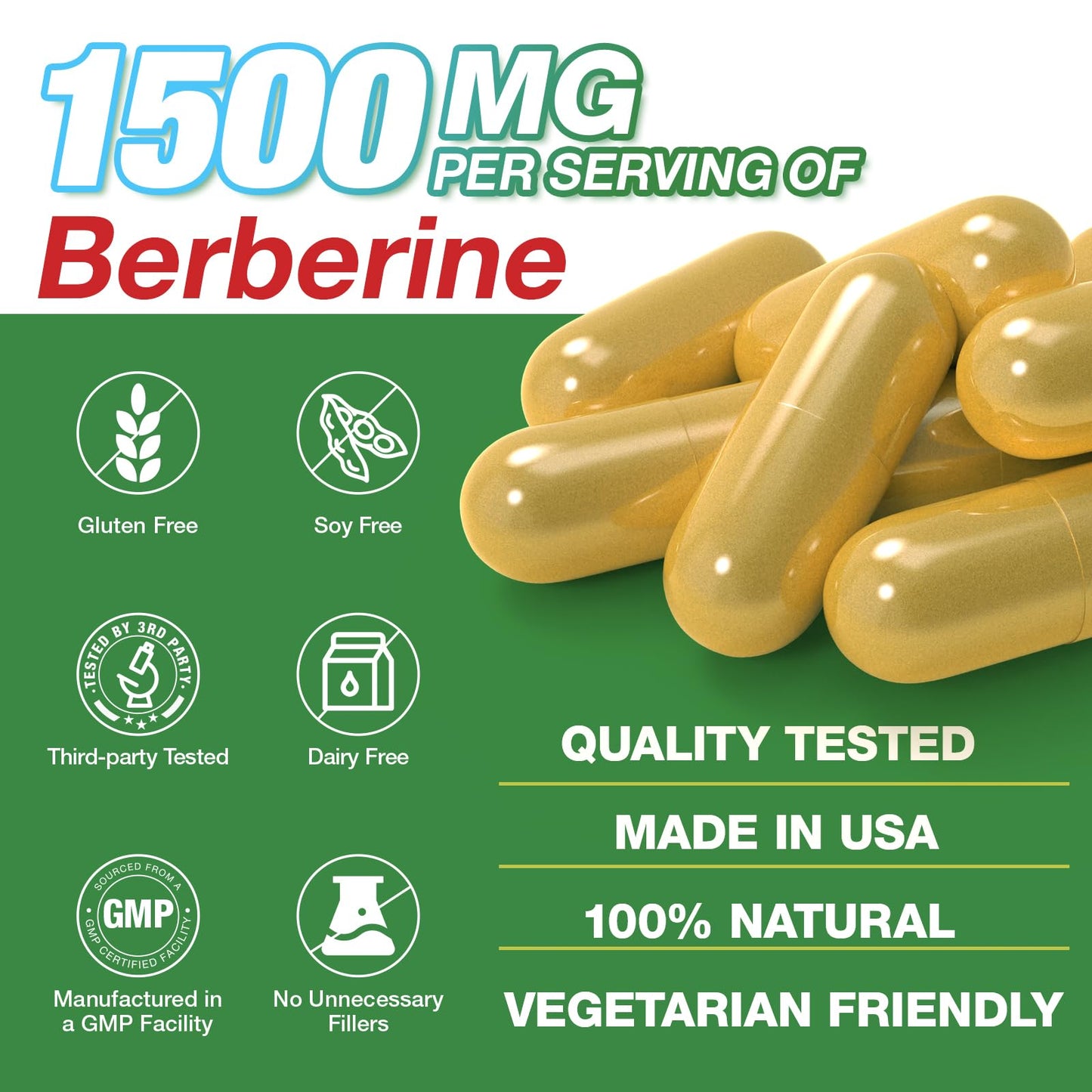 CHANUBITO Berberine 1500mg HCl 97% Purity – Premium 2-Pack, Non-GMO Vegan