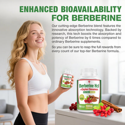 CHANUBITO 4-Pack Organic Berberine Supplement – High Potency Berberine HCl, Non-GMO