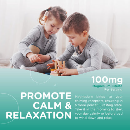Chapter One Magnesium Gummies – Great Tasting Peach Magnesium Citrate for Kids, Calm & Relaxation, Kosher