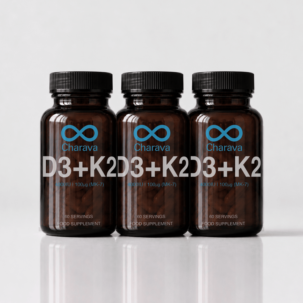 Charava Vitamin D3 (4000IU) + K2 (MK-7)