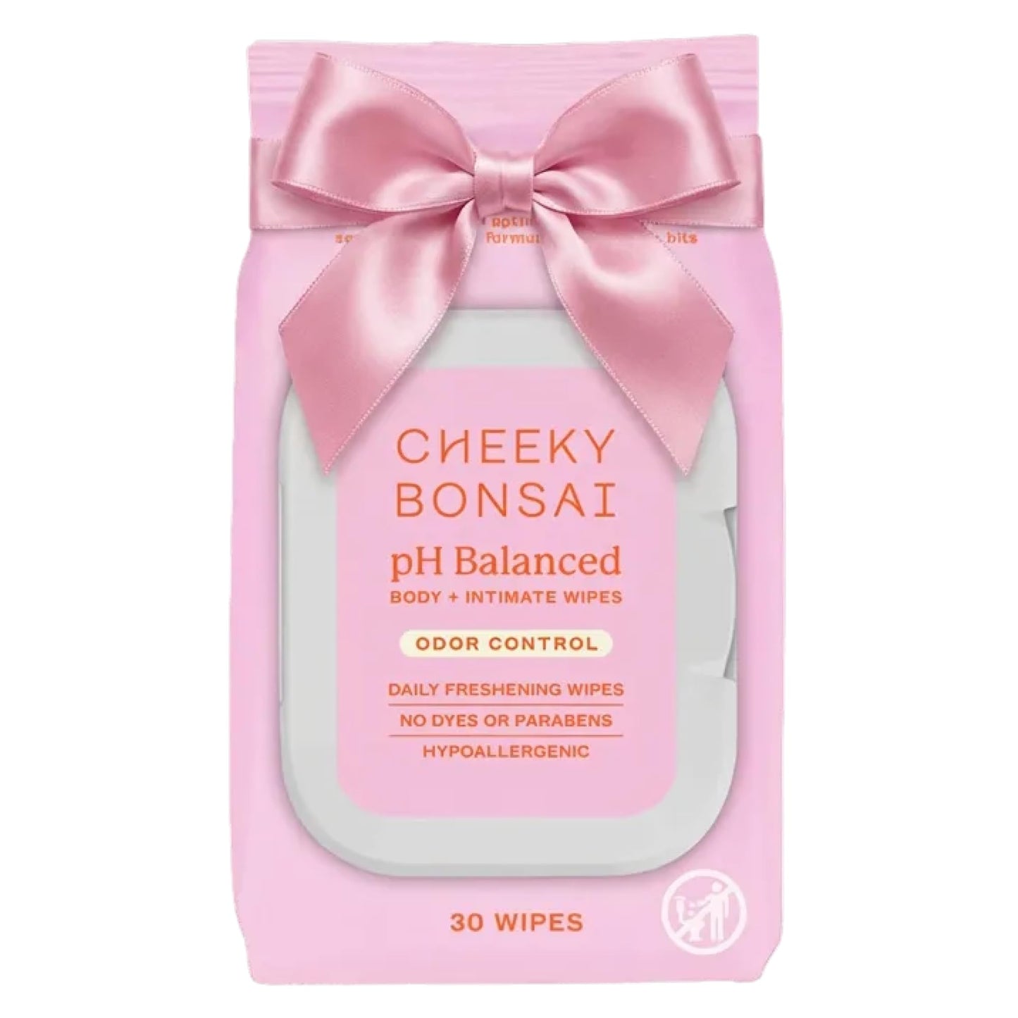 Cheeky Bonsai pH Balanced Feminine Wipes – Odor Control, Sensitive-Skin Friendly (30 Count)