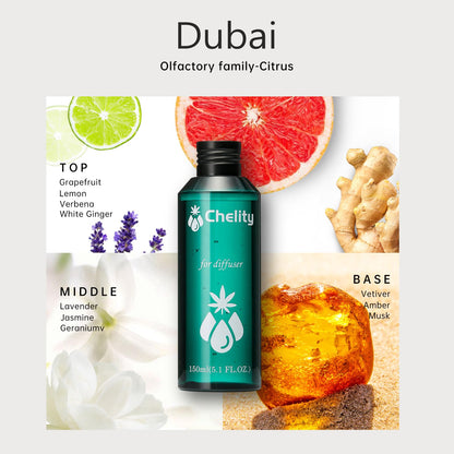 Chelity Hotel Scents Dubai Diffuser Oil – 5.1 Fl Oz (150 ml) | Luxury Home Aroma & Hotel Fragrance