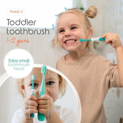 Cherish Baby Care Toothbrush Set (0-2y) - BPA-Free & Safety-Tested, 2023 Award Winner