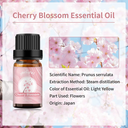 yethious Cherry Blossom Essential Oil – Pure Cherry Blossom Oil for Diffuser & Aromatherapy (10ML)