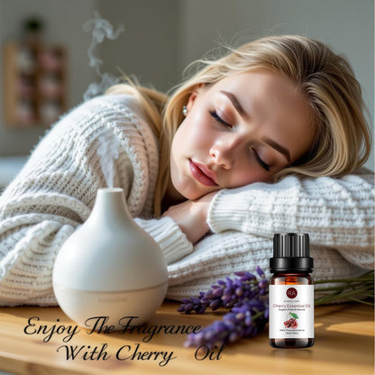 2-Pack Cherry Essential Oil – 100% Pure, Organic, 10ml x 2 for Diffuser