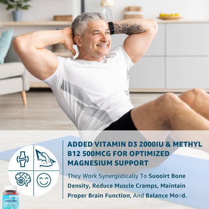 Magnesium Complex Gummies 400mg for Women & Men – 8 Forms, Sugar Free, Vegan