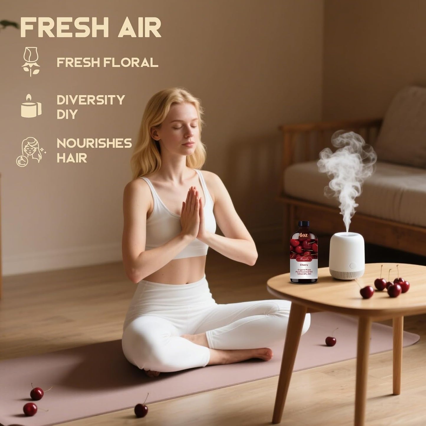 Cherry Essential Oil - 4.33oz / 130ml | Pure Cherry Fragrance for Diffusers, Candles, Soap & Aromatherapy