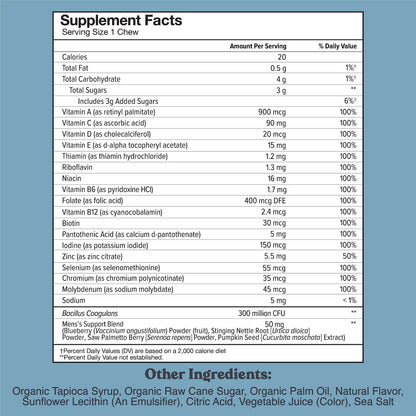 Chewsy Men's Multivitamin Chews – Immune & Energy Support | 6-Day Supply